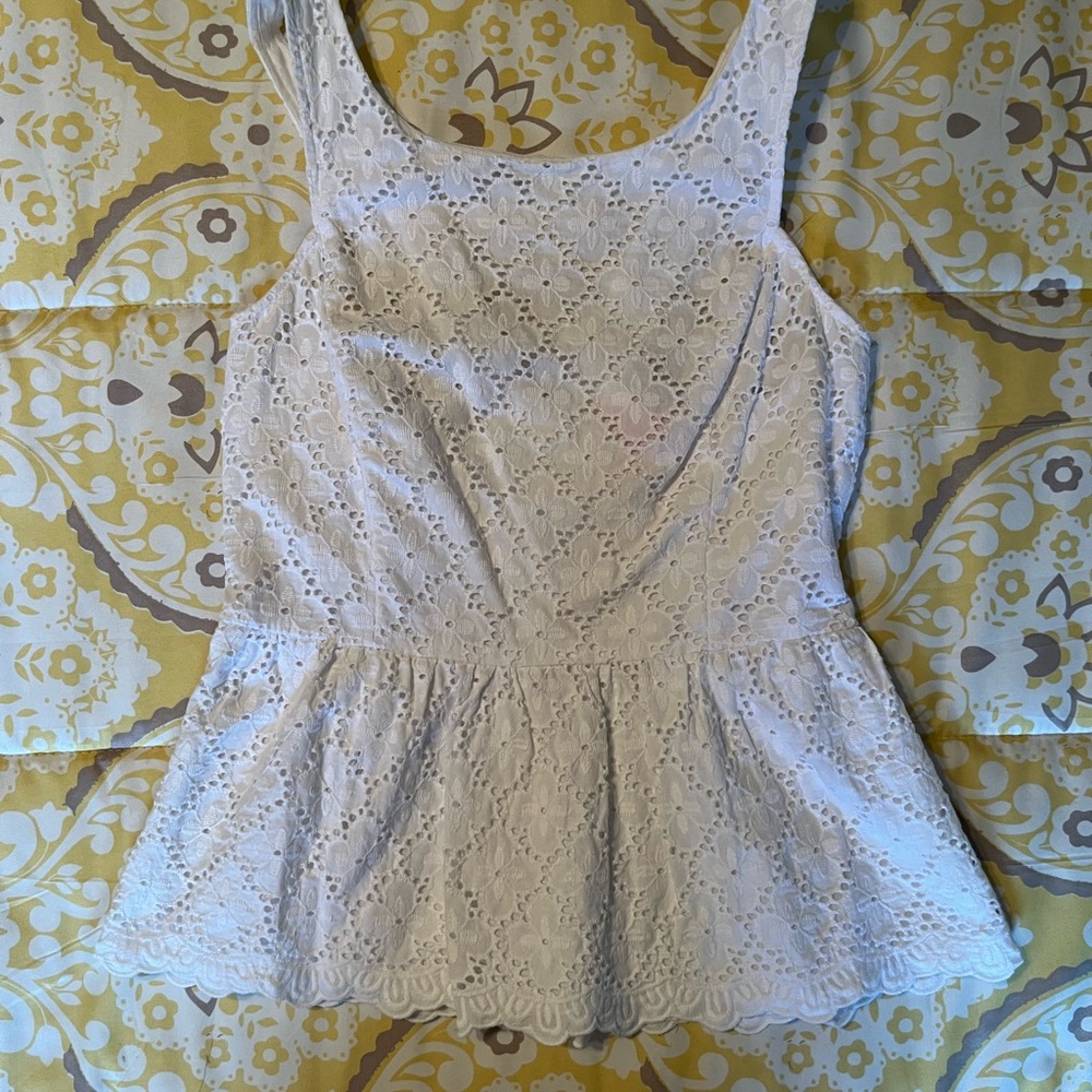 Lilly Pulitzer Ashton Eyelet Peplum Top 8